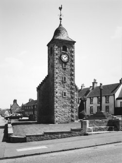 View from NW of Tolbooth and Mercat Cross.