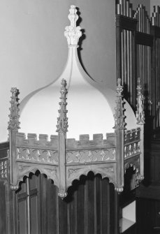 Detail of pulpit canopy