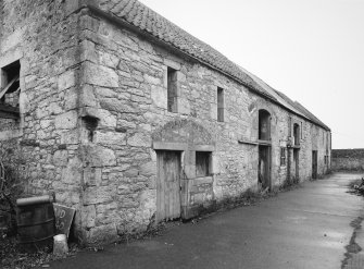 View of threshing barn from W.