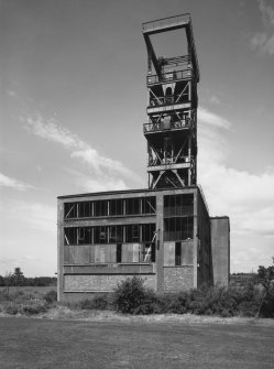 View from SW of headframe and winding engine house.