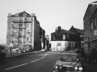 General view from SSW of Scotland's Close and Waggon Road Development.