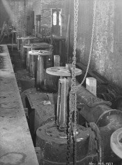 Interior.
View of purifier valves and connections with the instrument house in the background.