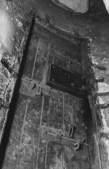 Interior.
Detail of second floor cell door.