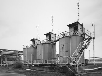 General view of storages tanks.