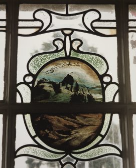 Entrance hall, stained glass, detail