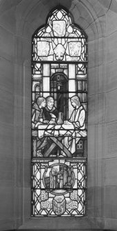 Detail of stained glass window.