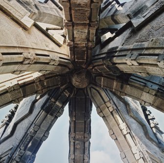 View of underside of crown steeple