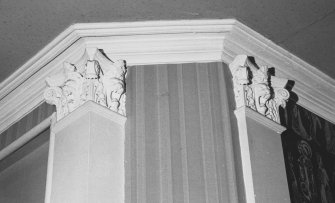 Interior.
Ground floor, corridor, detail of pilaster capitals.