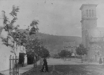 View of South Church Street, Callander (looking towards Main St) from Photograph Album No 31, Lochend Album.