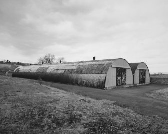 View from E of large Nissen Huts on W side of mills.