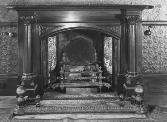 Interior.
View of dining room fireplace.