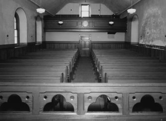 Interior.
View of preaching auditorium from NE showing gallery.