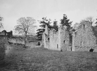 Copy of historic photograph showing general view.