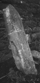 Detail of cross marked stone.