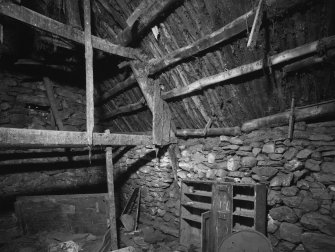 Interior.
Byre, view from SE.