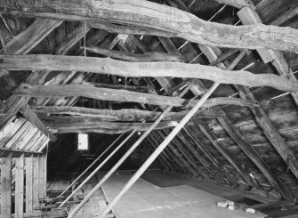 View of roof structure from W.