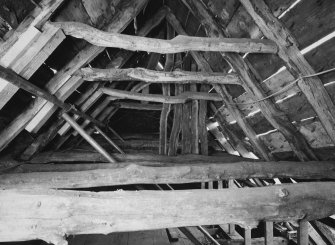 View of roof structure from E.