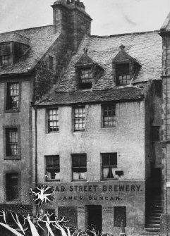 Copy of historic photograph showing view of Broad Street Brewery on S side.