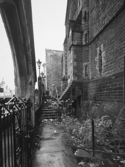 View of steps and SE buttress from NNW.