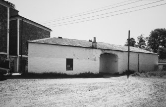 View of stables' W range from W.