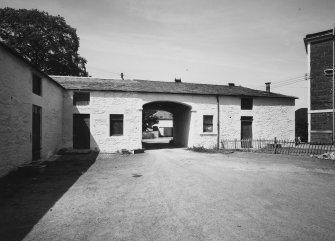 View of stables' W range from E.