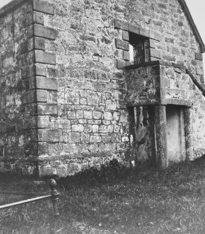 View of gable and external stair.