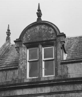 Detail of dormer on service wing's SW elevation.