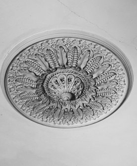 Interior.
Ground floor, SW apartment, detail of ceiling roundel.