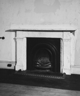 Interior.
First floor, SE central apartment, detail of fireplace.