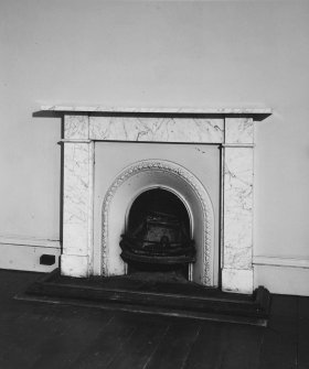 Interior.
First floor, NE elevation, room adjoining N corner, detail of fireplace.