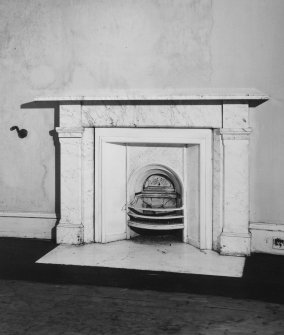 Interior.
First floor, S corner apartment, detail of fireplace.