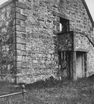 View of gable and external stair.