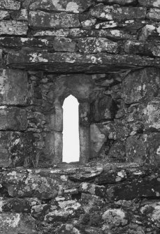 Interior.
View of lancet window in S wall.