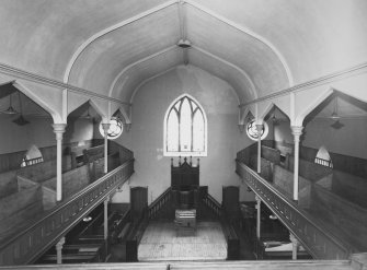 Interior.
View of preaching auditorium from gallery.