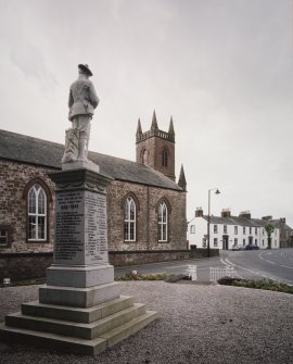 View from SE with War Memorial in foreground