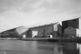 General view from W of W side of main block of fabrication bays (L to R, Bay 2 [Flexible Fabrication], 3 [Heavy Fabrication], 4 [Light Fabrication & Engineering] and 5 [Machining & General Stores]