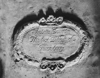 Interior.
Douglas vault, detail of coffin.