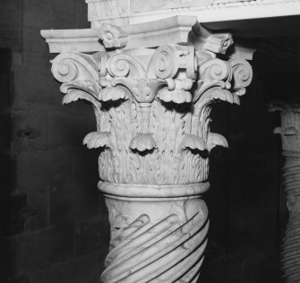 Interior.
Baldacchino, detail of column capital.