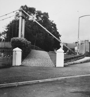 View of posts and railings at E end.