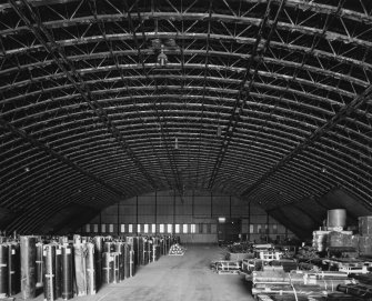 Interior.
General view from SSW, showing internal curved substructure of lattice-steel girders supporting outer shell.