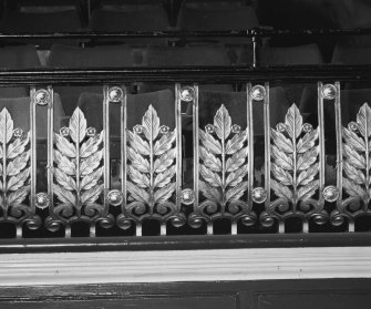 Interior. Auditorium, detail of gallery balustrade