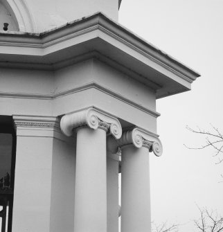 Detail of ionic capitals of entablature