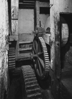 Interior.
Detail of grindstone and gearing.