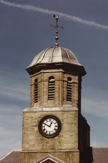 View of steeple from E.