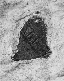 Detail of datestone on E elevation.