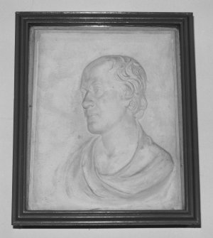Interior.
Detail of relief bust.