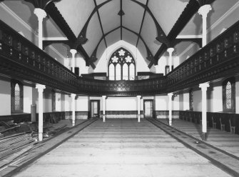 Interior.
View of preaching auditorium from SE.