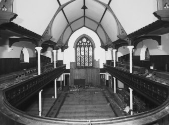 Interior.
View of preaching auditorium from NW.