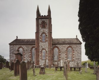 View of church and churchyard from S.