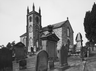 View of church and churchyard from SE.